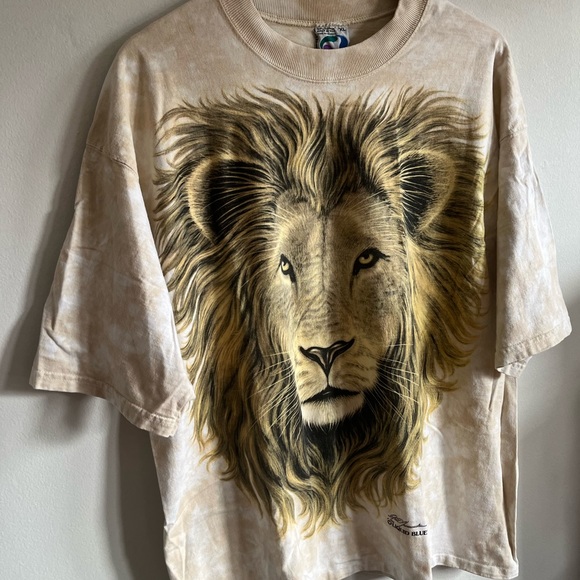 Vintage Lion T-Shirt / XL / Liquid Blue / AOP / 1994 - Picture 2 of 6